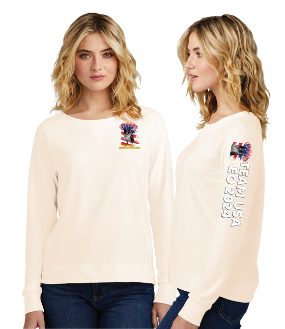 COSMO/Women Featherweight French Terry Long Sleeve Crewneck/DT672