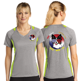 BUTTER24/Sport Tek Ladies Heather Colorblock Contender VNeck Tee/LST361/