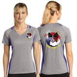 BUTTER24/Sport Tek Ladies Heather Colorblock Contender VNeck Tee/LST361/