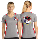 BUTTER24/Sport Tek Ladies Heather Colorblock Contender VNeck Tee/LST361/