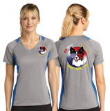 BUTTER24/Sport Tek Ladies Heather Colorblock Contender VNeck Tee/LST361/