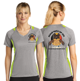 BWC/Sport Tek Ladies Heather Colorblock Contender VNeck Tee/LST361/