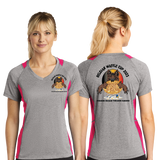 BWC/Sport Tek Ladies Heather Colorblock Contender VNeck Tee/LST361/