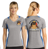 BWC/Sport Tek Ladies Heather Colorblock Contender VNeck Tee/LST361/