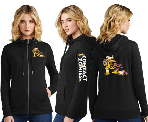 CONTACTZ/Women Featherweight French Terry Full Zip Hoodie/DT673