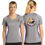 Dairy/Sport Tek Ladies Heather Colorblock Contender VNeck Tee/LST361/