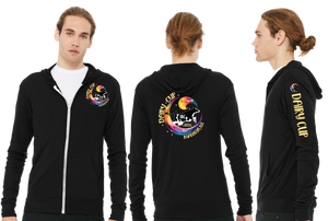 DAIRY24/Unisex Triblend Lightweight Full Zip Hooded Long Sleeve Tee/3939