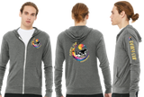 DAIRY24/Unisex Triblend Lightweight Full Zip Hooded Long Sleeve Tee/3939