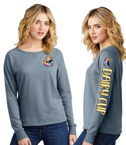 Dairy/Women Featherweight French Terry Long Sleeve Crewneck/DT672