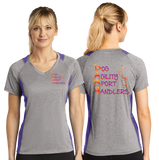 DASH/Sport Tek Ladies Heather Colorblock Contender VNeck Tee/LST361/