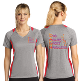 DASH/Sport Tek Ladies Heather Colorblock Contender VNeck Tee/LST361/