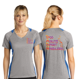 DASH/Sport Tek Ladies Heather Colorblock Contender VNeck Tee/LST361/