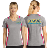 DAWG/Sport Tek Ladies Heather Colorblock Contender VNeck Tee/LST361/