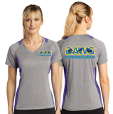 DAWG/Sport Tek Ladies Heather Colorblock Contender VNeck Tee/LST361/