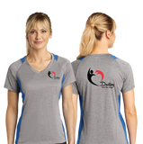 Dudley/Sport Tek Ladies Heather Colorblock Contender VNeck Tee/LST361/