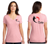 Dudley/Women TriBlend SUPER SOFT V Neck Tee/DM1350L/