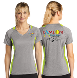 GONC/Sport Tek Ladies Heather Colorblock Contender VNeck Tee/LST361/
