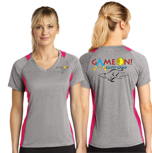GONC/Sport Tek Ladies Heather Colorblock Contender VNeck Tee/LST361/