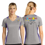 GONC/Sport Tek Ladies Heather Colorblock Contender VNeck Tee/LST361/