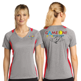 GONC/Sport Tek Ladies Heather Colorblock Contender VNeck Tee/LST361/