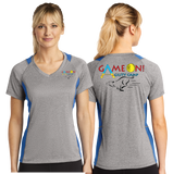 GONC/Sport Tek Ladies Heather Colorblock Contender VNeck Tee/LST361/