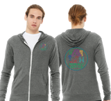 HVAC/Unisex Triblend Lightweight Full Zip Hooded Long Sleeve Tee/3939/