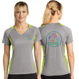 HVAC/Sport Tek Ladies Heather Colorblock Contender VNeck Tee/LST361/