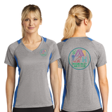 HVAC/Sport Tek Ladies Heather Colorblock Contender VNeck Tee/LST361/