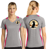 IVRC/Sport Tek Ladies Heather Colorblock Contender VNeck Tee/LST361/