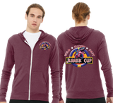 JCUP23/Unisex Triblend Lightweight Full Zip Hooded Long Sleeve Tee/3939/