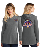 JCUP23/Sport Tek Women TriBlend Wicking Long Sleeve Hoodie/LST406/