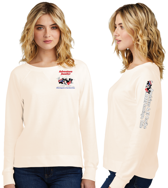 KIMF/Women Featherweight French Terry Long Sleeve Crewneck/DT672