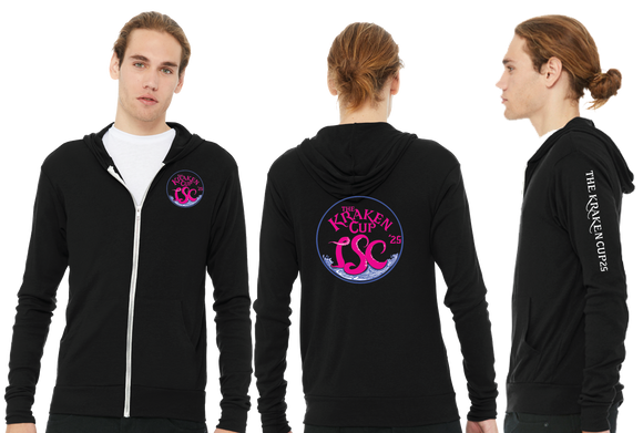 KRA25/Unisex Triblend Lightweight Full Zip Hooded Long Sleeve Tee/3939