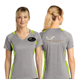 MHDS/Sport Tek Ladies Heather Colorblock Contender VNeck Tee/LST361/