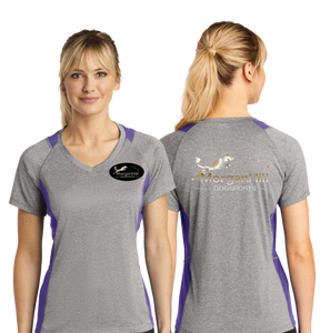 MHDS/Sport Tek Ladies Heather Colorblock Contender VNeck Tee/LST361/