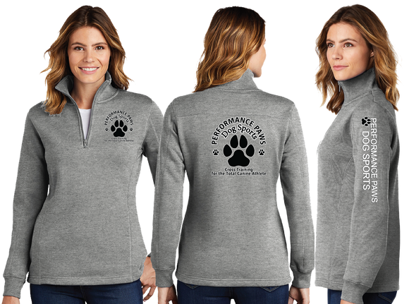 PERFPAWS/Ladies 9oz Quarter Zip Sweatshirt/LST253/
