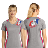 PROJ/Sport Tek Ladies Heather Colorblock Contender VNeck Tee/LST361/