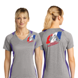 PROJ/Sport Tek Ladies Heather Colorblock Contender VNeck Tee/LST361/