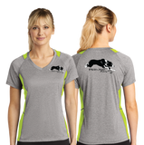 RALR/Sport Tek Ladies Heather Colorblock Contender VNeck Tee/LST361/