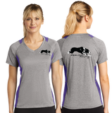 RALR/Sport Tek Ladies Heather Colorblock Contender VNeck Tee/LST361/