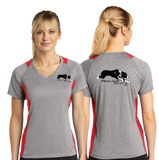 RALR/Sport Tek Ladies Heather Colorblock Contender VNeck Tee/LST361/