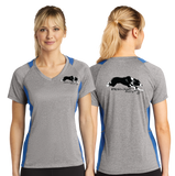 RALR/Sport Tek Ladies Heather Colorblock Contender VNeck Tee/LST361/