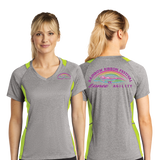 RIBB/Sport Tek Ladies Heather Colorblock Contender VNeck Tee/LST361/