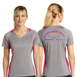 RIBB/Sport Tek Ladies Heather Colorblock Contender VNeck Tee/LST361/