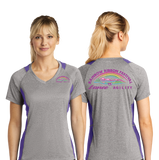 RIBB/Sport Tek Ladies Heather Colorblock Contender VNeck Tee/LST361/