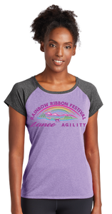 RIBB/Ladies Heather On Heather Contender Scoop Neck Tee/LST362/