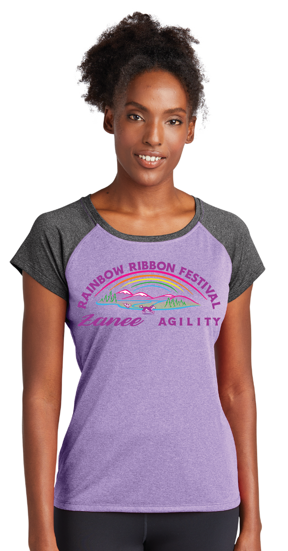 RIBB/Ladies Heather On Heather Contender Scoop Neck Tee/LST362/