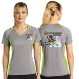 RMR24/Sport Tek Ladies Heather Colorblock Contender VNeck Tee/LST361/