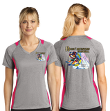 RMR24/Sport Tek Ladies Heather Colorblock Contender VNeck Tee/LST361/