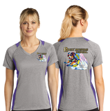 RMR24/Sport Tek Ladies Heather Colorblock Contender VNeck Tee/LST361/